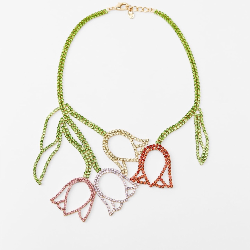 Zara tulip necklace special edition NWT 4736/091